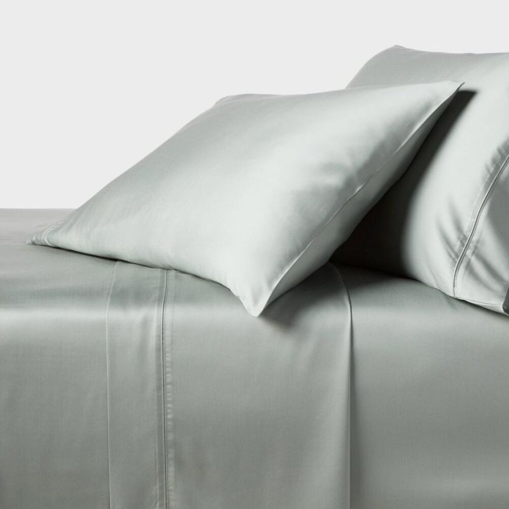 Queen 320 Thread Count Cool TENCEL Lyocell Sheet Set - Gray Chalk